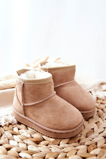 Bottes d'hiver chaudes pour enfants beige Gooby 2
