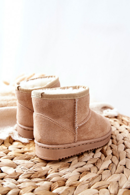 Bottes d'hiver chaudes pour enfants beige Gooby Bottes d'hiver chaudes pour enfants beige Gooby