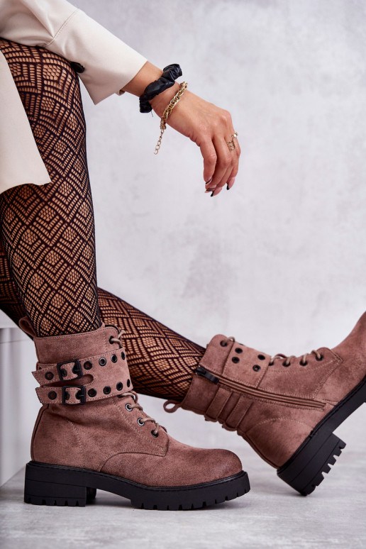 Bottes chauffantes en daim de couleur marron Silvor Bottes chauffantes en daim de couleur marron Silvor