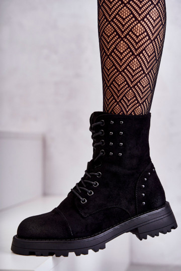 en daim Bottines avec rivets de couleur noire Palmira 2