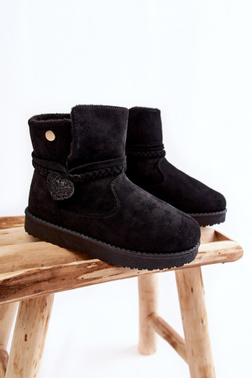 Bottes de neige pour enfants de couleur noire May 2