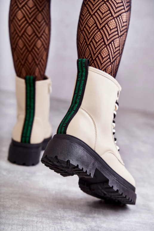 Bottines femme bottines couleur ivoire Denila