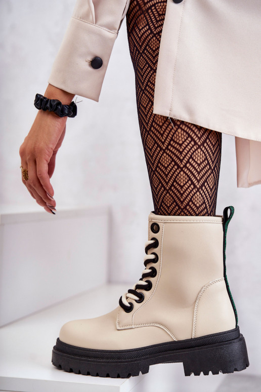 Bottines femme bottines couleur ivoire Denila