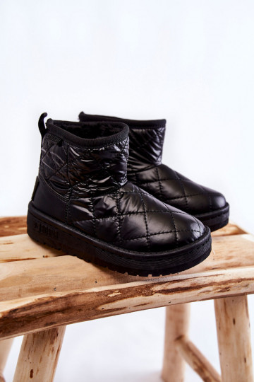 Warme Kinder-Winterstiefel Big Star KK374242 schwarz