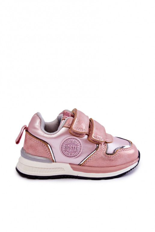 Kindersportschoenen met zelfklevende sluiting Memory Foam System Big Star KK374180 roze