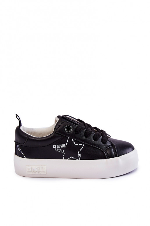 Kindersportschuhe mit Schnürsenkeln Big Star KK374223 schwarze Farbe