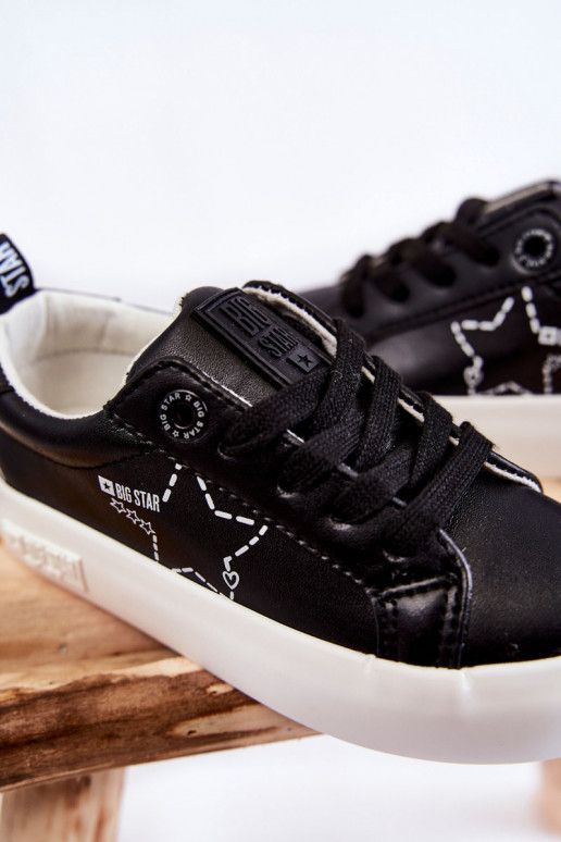 Kindersportschuhe mit Schnürsenkeln Big Star KK374223 schwarze Farbe
