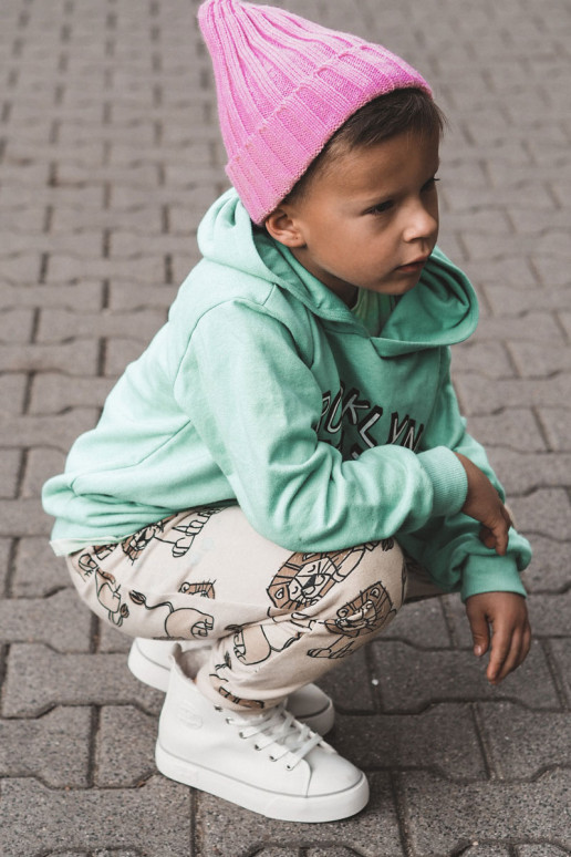 Kinderschoenen met binnenzolen met ritsen Big Star KK374227 witte kleur