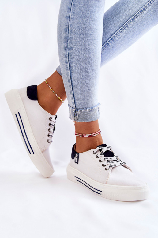 Chaussures pour femmes avec système de mousse à mémoire de forme Big Star KK276002 couleur blanche