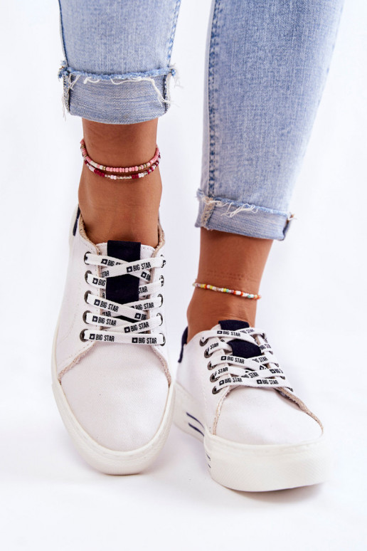 Chaussures pour femmes avec système de mousse à mémoire de forme Big Star KK276002 couleur blanche Chaussures pour femmes avec système de mousse à mémoire de forme Big Star KK276002 couleur blanche