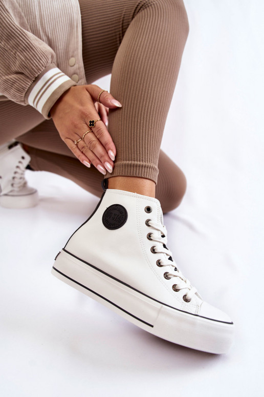 Gewärmte Freizeitschuhe Big Star KK274170 weiße Farbe Gewärmte Freizeitschuhe Big Star KK274170 weiße Farbe