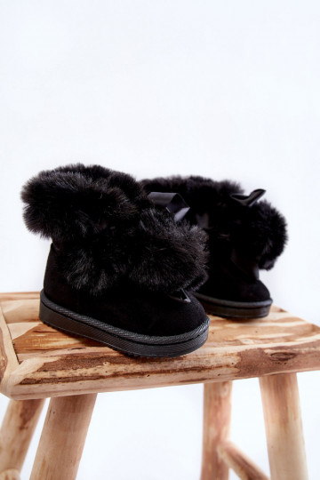 Bottes de neige chauffantes pour enfants, couleur noire, Roofy