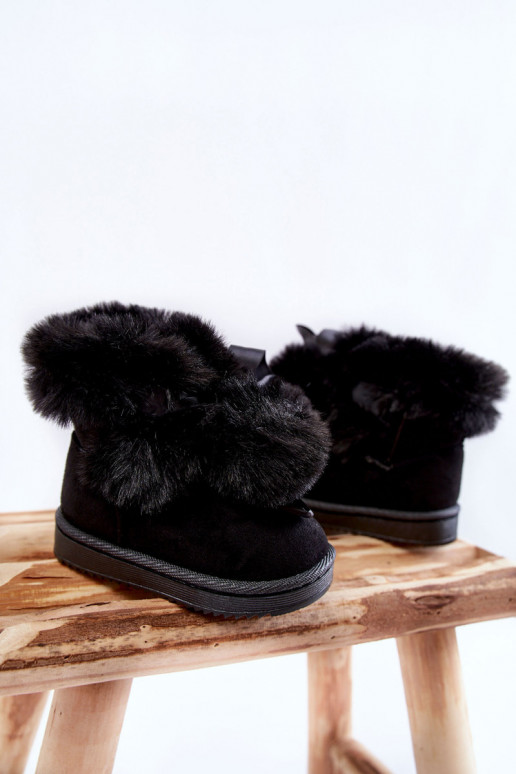 Bottes de neige chauffantes pour enfants, couleur noire, Roofy