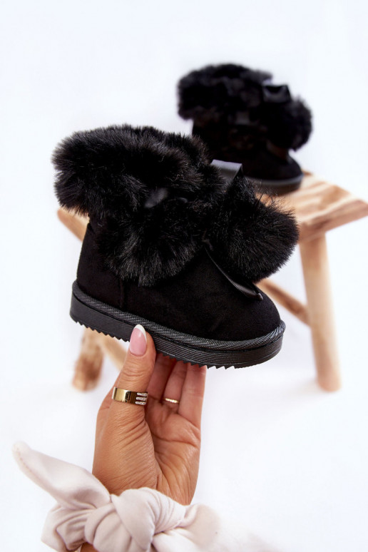 Bottes de neige chauffantes pour enfants, couleur noire, Roofy