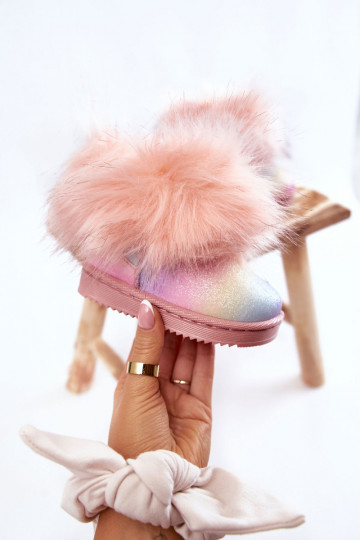 Kindersnowboots met bont in diverse kleuren Ariana