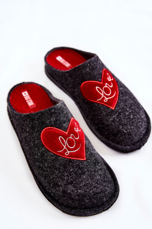 chaussons Big Star KK276019 Noir et rouge