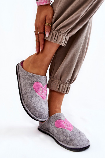 pantoffels Big Star KK276020 grijs-roze kleur