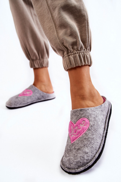 chaussons Big Star KK276020 couleur gris-rose