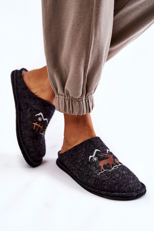 chaussons Big Star KK276018 Noir et beige