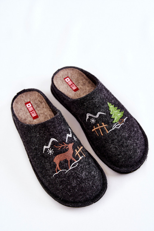 chaussons Big Star KK276018 Noir et beige