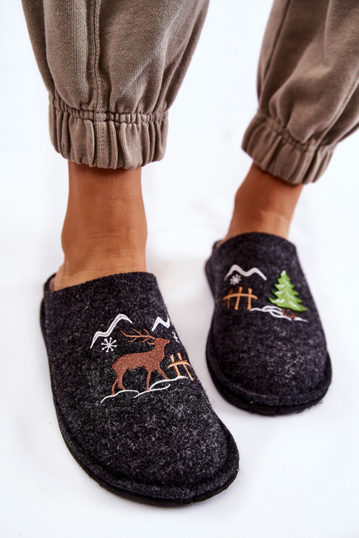 chaussons Big Star KK276018 Noir et beige