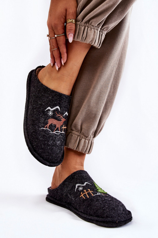 pantoffels Big Star KK276018 Zwart en beige pantoffels Big Star KK276018 Zwart en beige