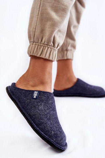 Klassiek model Pantoffels Big Star KK276013 donkerblauw