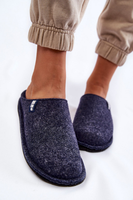 Klassiek model Pantoffels Big Star KK276013 donkerblauw Klassiek model Pantoffels Big Star KK276013 donkerblauw