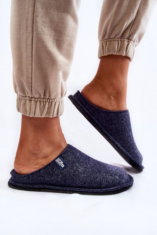Modèle classique Chaussons Big Star KK276013 bleu foncé Modèle classique Chaussons Big Star KK276013 bleu foncé