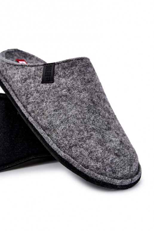 Chaussons classiques pour hommes Big Star KK176001 couleur gris Chaussons classiques pour hommes Big Star KK176001 couleur gris