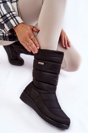 Calena verwarmde snowboots in het zwart