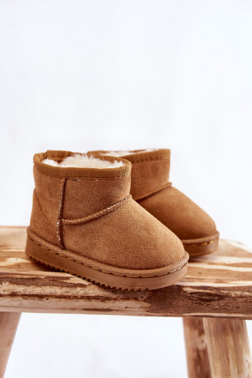 Warme Kinder-Winterstiefel in der Farbe Braun Gooby