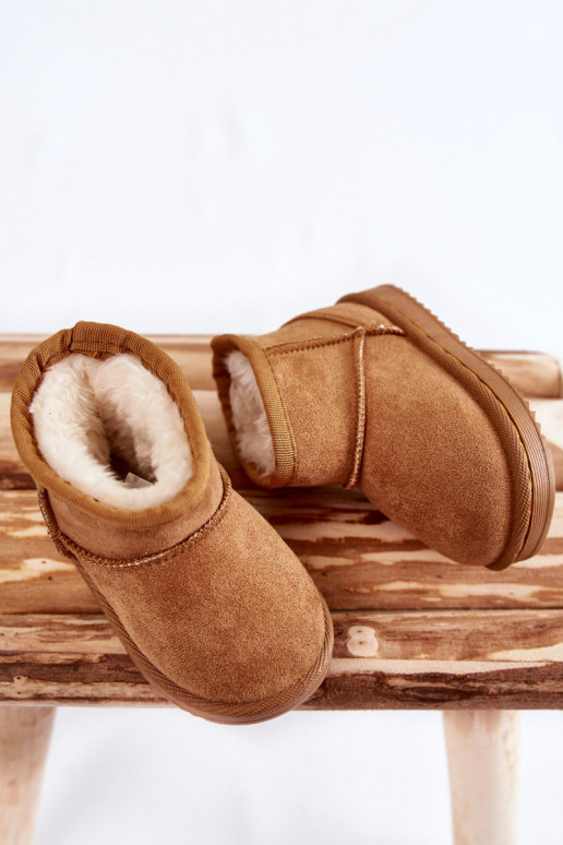 Bottes d'hiver chaudes pour enfants de couleur marron Gooby