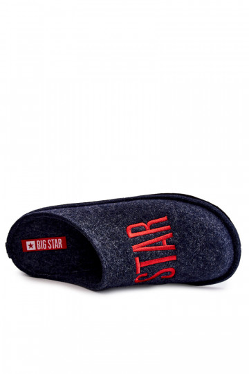 Klassieke herenpantoffels Big Star KK176002 donkerblauw 2