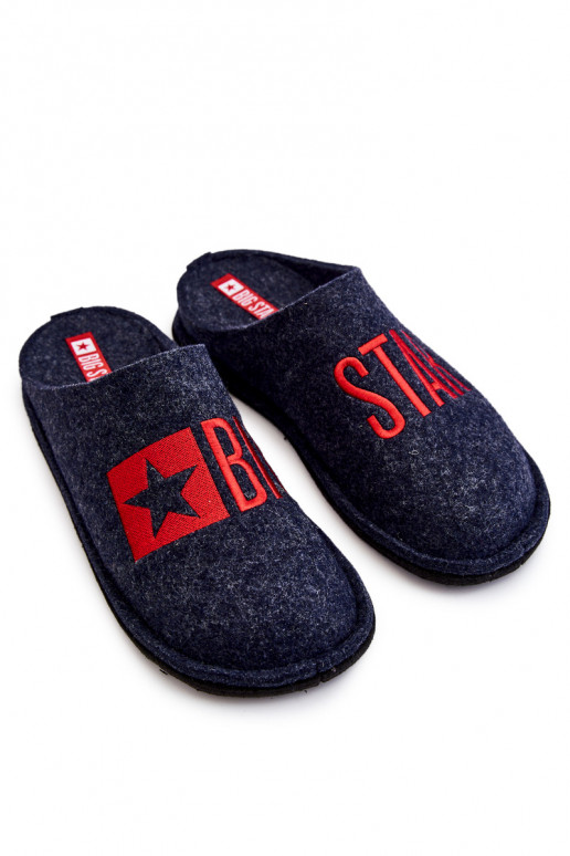 Chaussons classiques pour hommes Big Star KK176002 bleu foncé