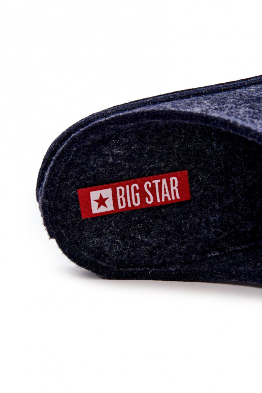Klassische Herrenhausschuhe Big Star KK176002 dunkelblau Klassische Herrenhausschuhe Big Star KK176002 dunkelblau