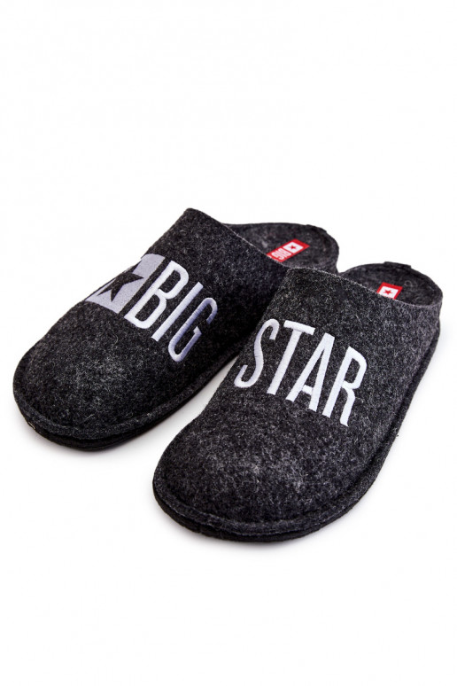 Chaussons classiques pour hommes Big Star KK176003 noir