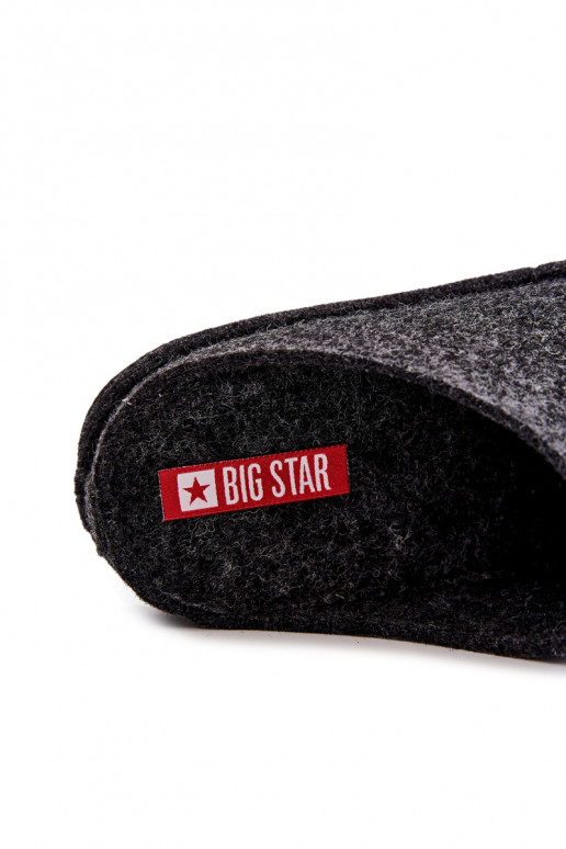 Klassieke herenpantoffels Big Star KK176003 zwart Klassieke herenpantoffels Big Star KK176003 zwart