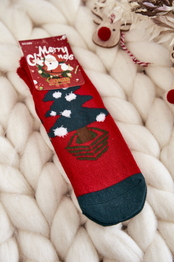 Chaussettes de Noël pour enfants Sapin de Noël Cosas Couleur blanc-vert