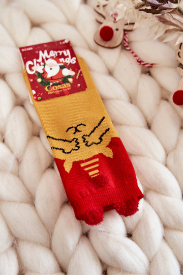 Chaussettes de Noël enfant Cosas rouge-jaune