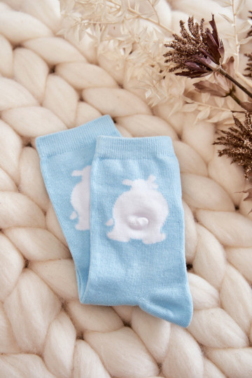 Chaussettes en coton Ours Blanc couleur menthe