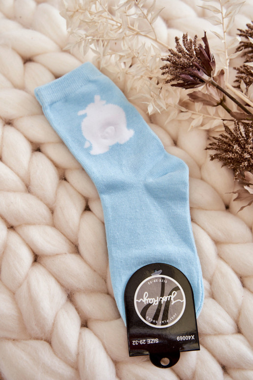 Katoenen sokken Witte Beer mintkleur Katoenen sokken Witte Beer mintkleur