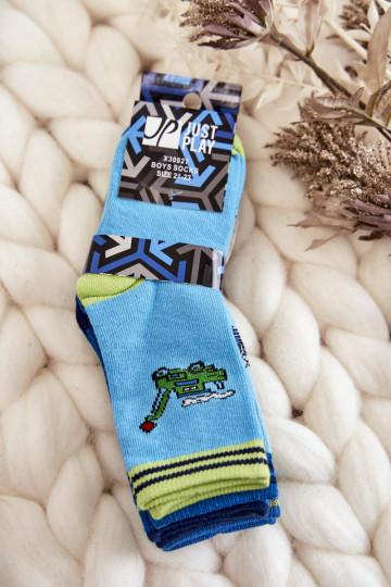 Chaussettes en coton pour enfants à motifs 5 pcs. Couleurs différentes
