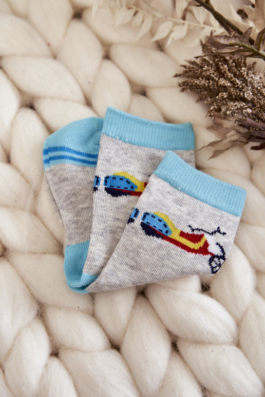 Kinder-Baumwollsocken mit Mustern 5-tlg. Verschiedene Farben