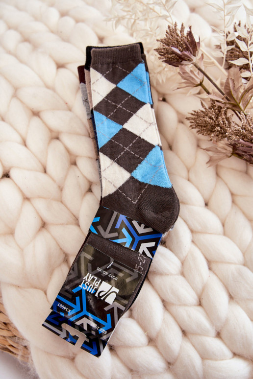 Chaussettes longues à carreaux 5 pcs. Couleurs différentes Chaussettes longues à carreaux 5 pcs. Couleurs différentes