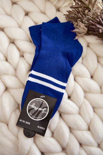 Chaussettes bleues en coton 2