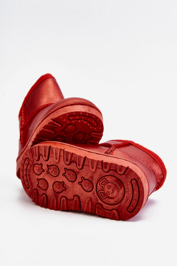 Warme kinder snowboots in de rode kleur Scooby 2
