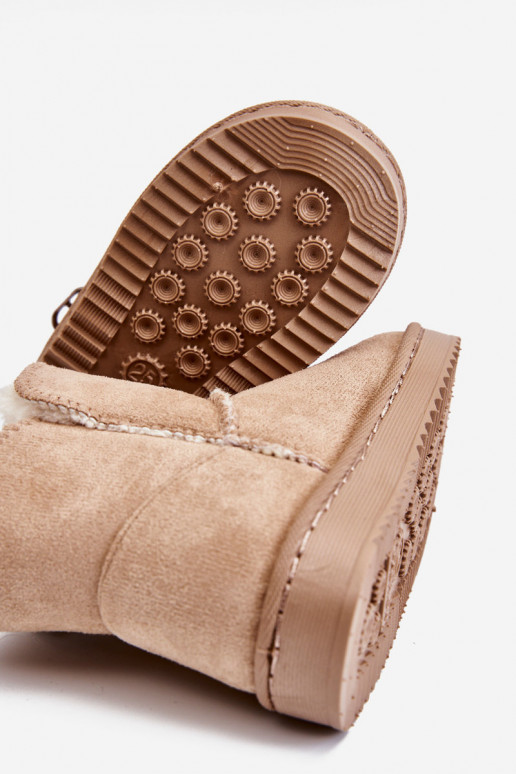 Kindersnowboots van een resistent model, verwarmd, beige Catellie Kindersnowboots van een resistent model, verwarmd, beige Catellie