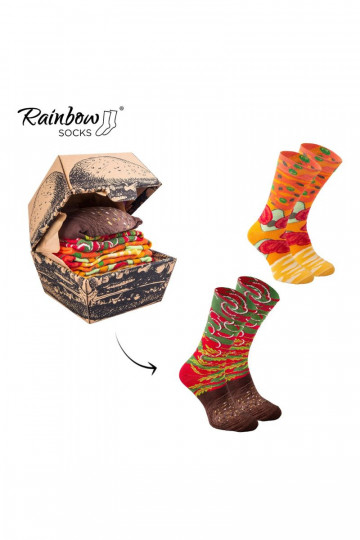 Chaussettes colorées en boîte Burger Vege 2 paires 2