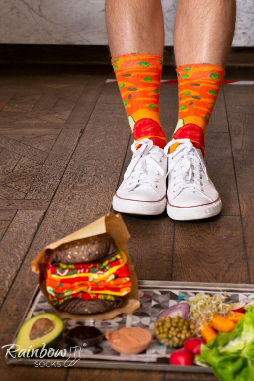 Chaussettes colorées en boîte Burger Vege 2 paires Chaussettes colorées en boîte Burger Vege 2 paires